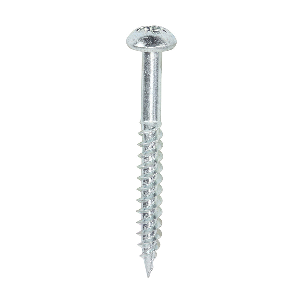 6 x 1 1/4  - Twin Woodscrew PZ2 RND Zinc
