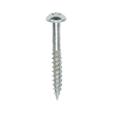 10 x 1 1/2  - Twin Woodscrew PZ2 RND Zinc