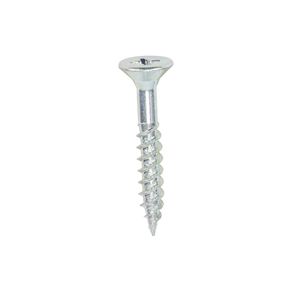 10 x 1 1/4  - Twin Woodscrew PZ2 CSK Zinc