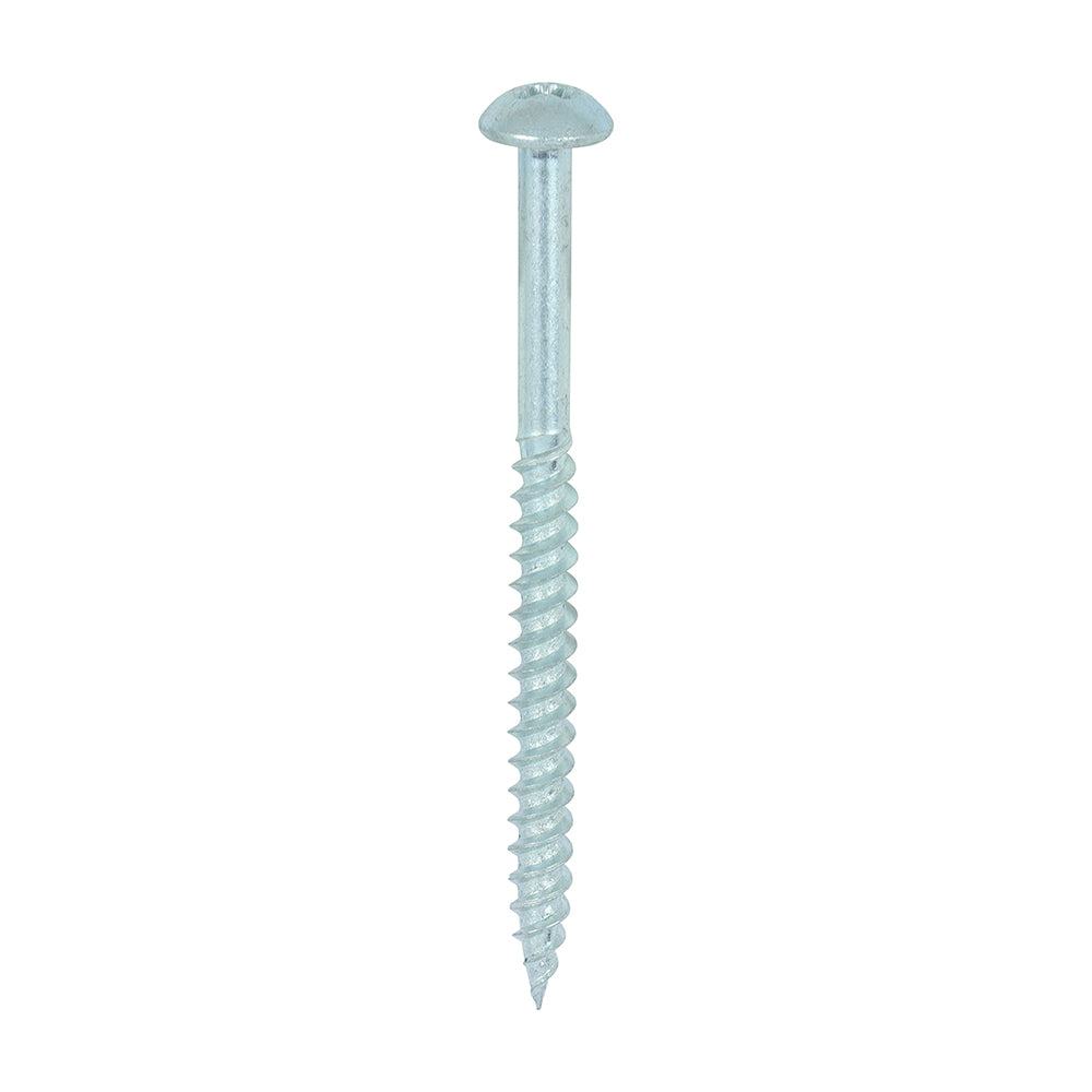 10 x 2 1/2  - Twin Woodscrew PZ2 RND Zinc