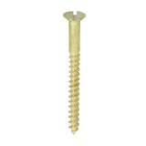 12 x 2 1/2 - Brass Timber Screw SLOT CSK
