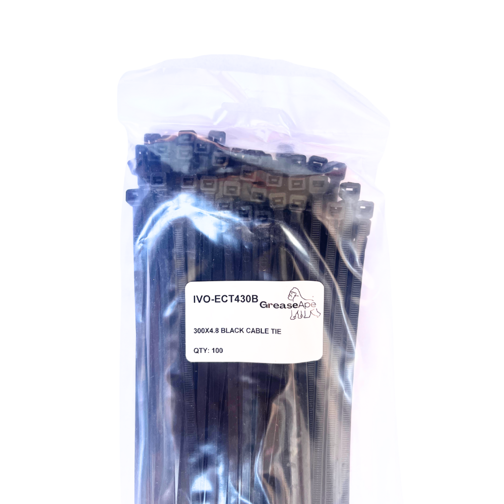CABLE TIES BLACK  4.8mm X 300mm