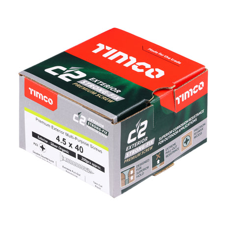4.5 x 40 - C2 Exterior Strong-Fix - PZ - Twin-Cut - Silver