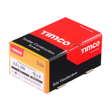 5.0 x 100 - Solo Woodscrew PZ2 CSK ZYP