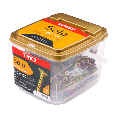 5.0 x 100 - Solo Woodscrew CSK - ZYP (TUB)