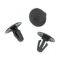 Button Clip, 5mm Hole, 12mm Head, Black