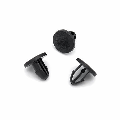 Button Clip, Black 5mm Hole