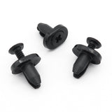 5mm Screw Fit Plastic Rivet, Oval Collar, Black