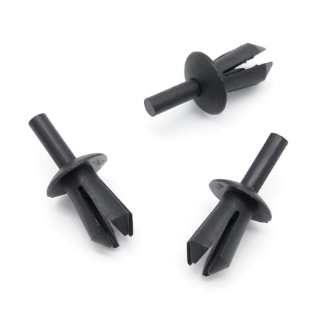 Plastic Rivet, 5mm hole, 10mm Collar, Black