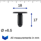 Fir Tree Clip, 6.5mm, Black - image 2