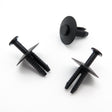 Push Fit Plastic Rivet, 6mm Hole, 20mm Collar, Black