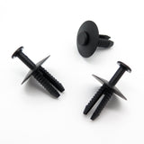 Push Fit Plastic Rivet, 6mm Hole, 20mm Collar, Black