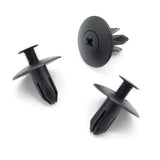 Screw Fit Plastic Rivet, 6mm Hole, 18mm Collar, Black