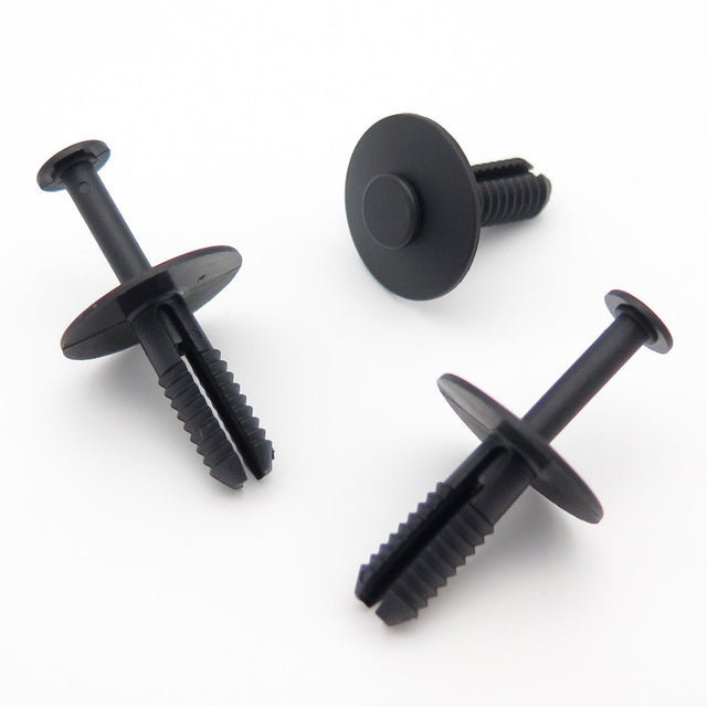7mm Push fit Plastic Rivet, Black