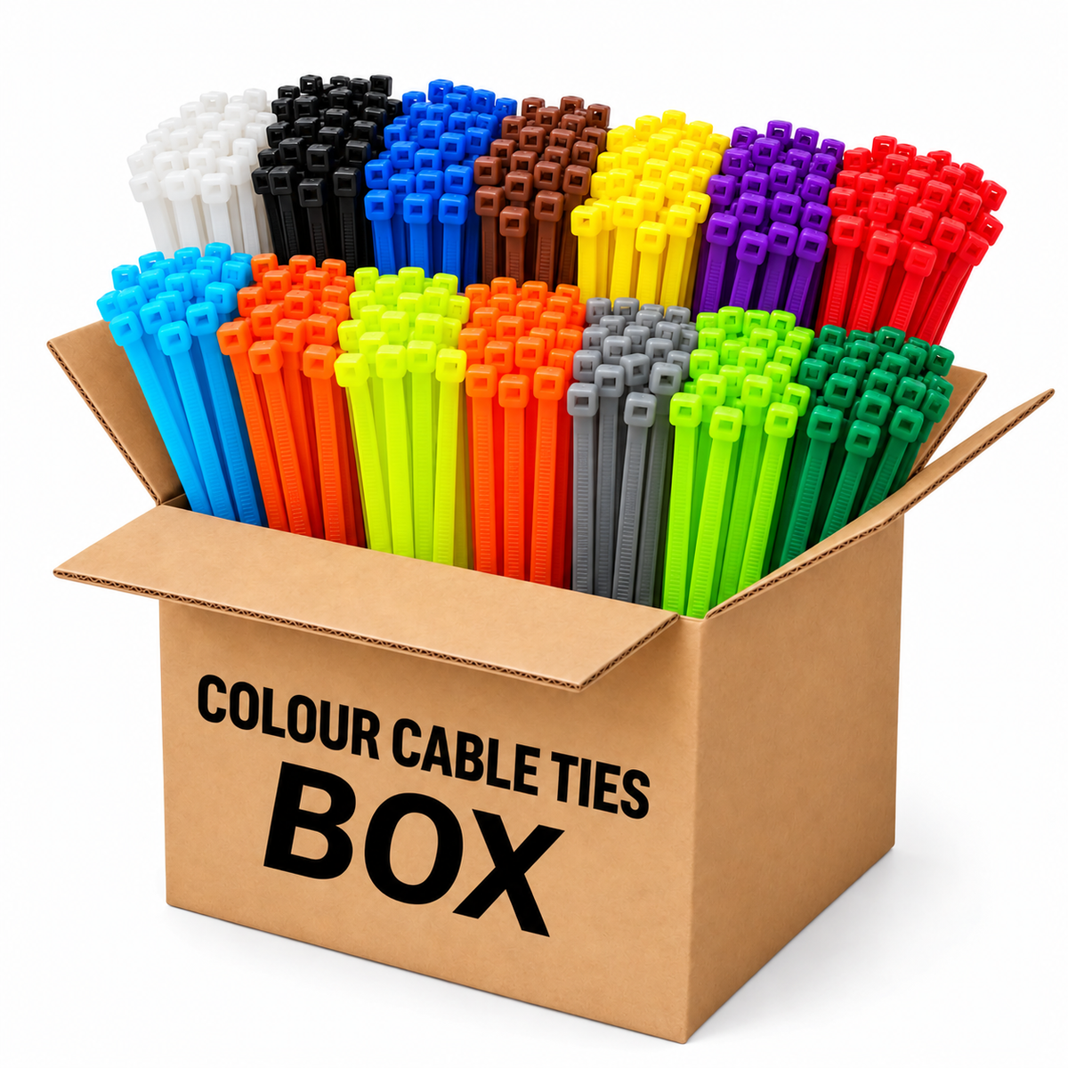 1400pc - Cable Tie Box [Coloured] 200mm