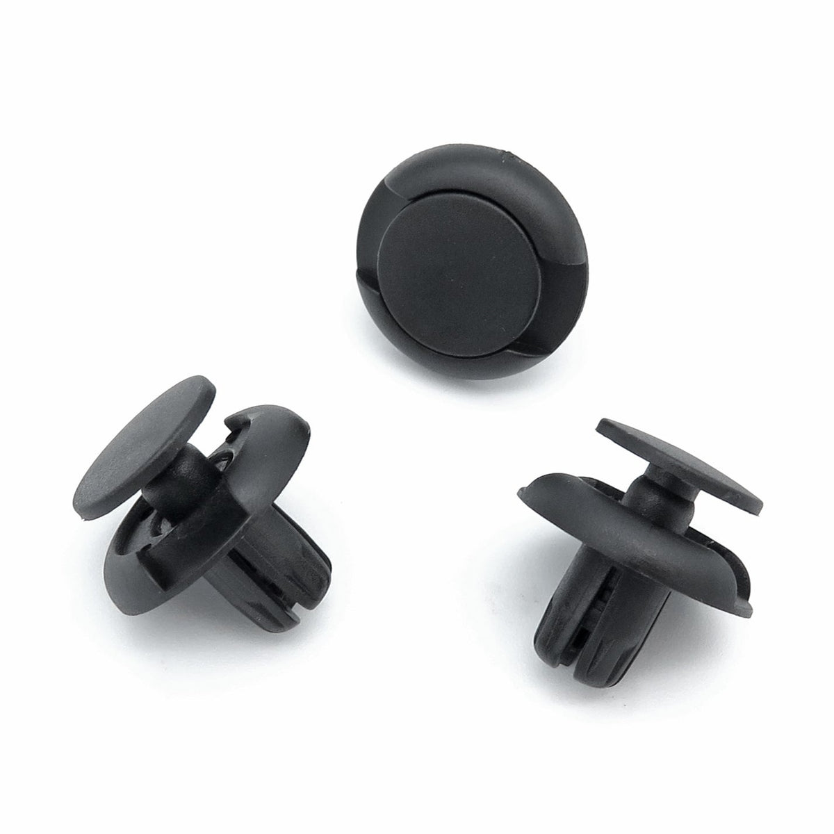 Force Fit Rivets Push Fit Plastic Rivet, 8mm Hole, 20mm Collar, Black, – GreaseApe