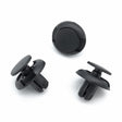 Push Fit Plastic Rivet, 8mm Hole, 20mm Collar, Black,