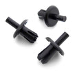 Push Fit Plastic Rivet, 8mm Hole, 19mm Collar, Black