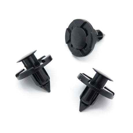 Push Fit Plastic Rivet, 8mm Hole, 20mm Collar, Black, Type A