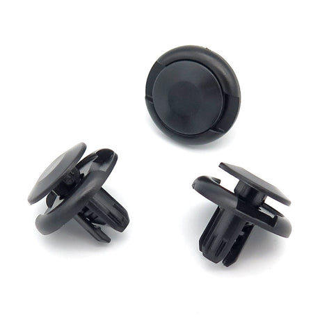 Push Fit Plastic Rivet, 8mm Hole, 20mm Collar, Black, Type B