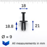 8mm Screw Fit Rivet, Black - image 2