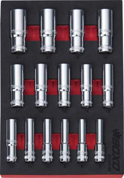 12 PT 3/8" Deep Socket Set In EVA Foam