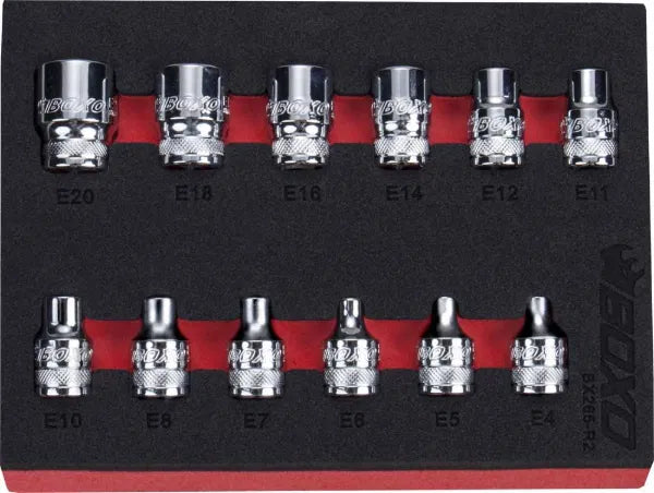 3/8" E-Torx Socket Set In EVA Foam