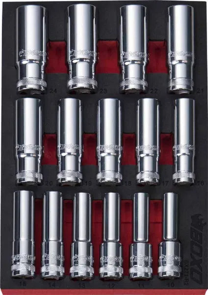 12 PT 1/2" Deep Socket Set In EVA Foam