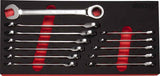 12 Pc Bolt Extractor Non-Reversible Ratcheting Spanner Set