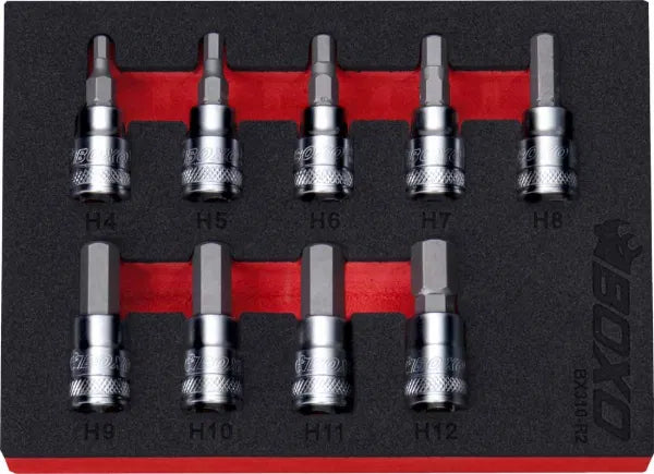 3/8" Hex Bit Socket Set In EVA Foam