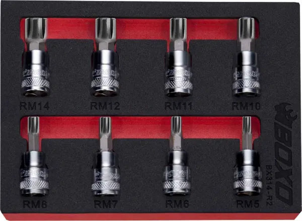 3/8" Ribe Bit Socket Set In EVA Foam