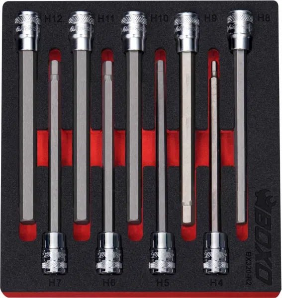 3/8" Hex Long Bit Socket Set In EVA Foam