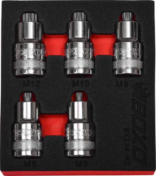 1/2" Spline Super Stubby Bit Socket Set In EVA Foam