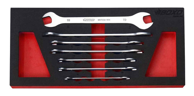 7 Pc Ultra Thin Double Open End Spanner Set In EVA Foam