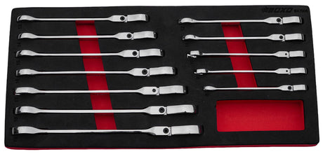 Boxo 12 Pc Flex Head Ratcheting Spanner Set