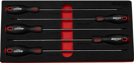 5pc 250mm long Torx set in EVA foam