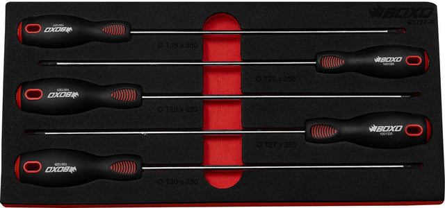 5pc 250mm long Torx set in EVA foam