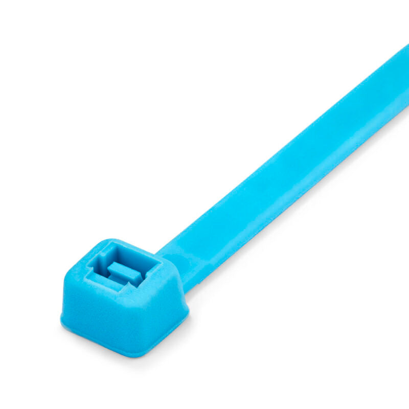 370 x 7.6mm Fluorescent Blue Cable Ties - Pack of 100