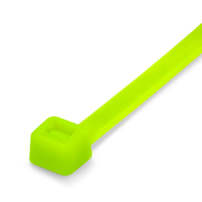 200 x 4.8mm Fluorescent Green Cable Ties - Pack of 100
