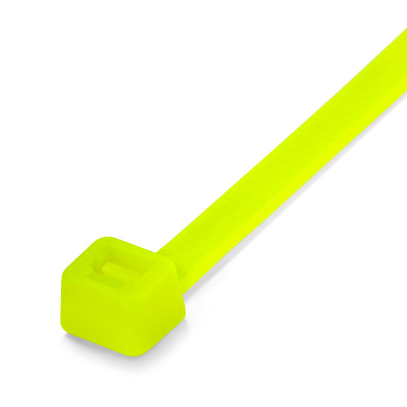 300 x 4.8mm Fluorescent Yellow Cable Ties - Pack of 100