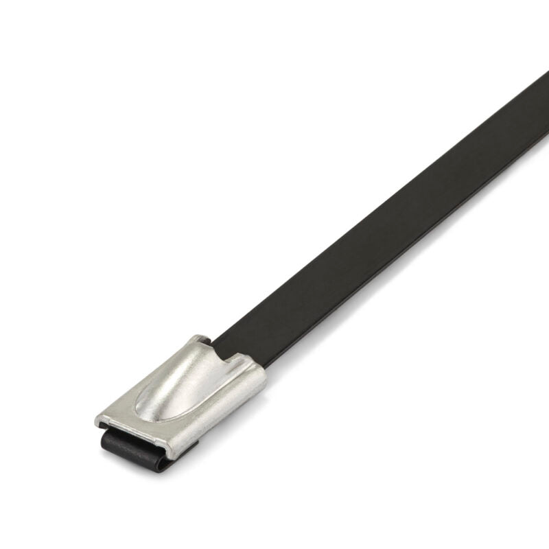 840 x 7.9mm Polyester Coated Stainless Steel Cable Ties - Pack of 100