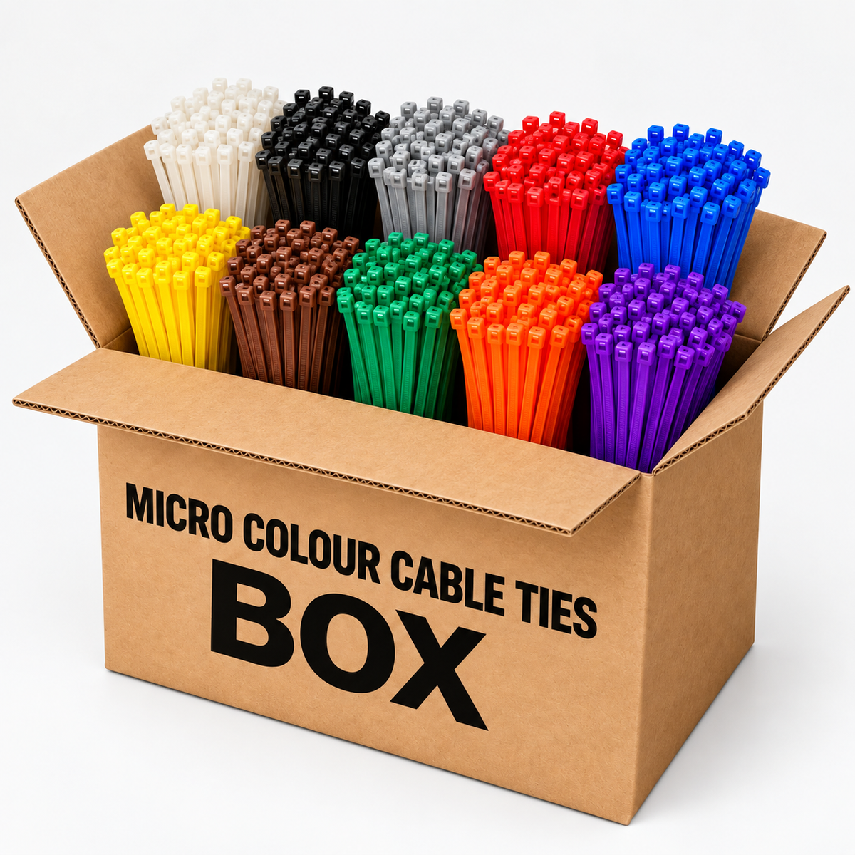 1000pc - Cable Tie Box [Coloured] - 100mm