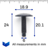 M6 Screw, Metal, 19mm Torx Head, 24mm Long - image 2