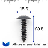 Metal Screw, 6.4 x 28mm, Black - image 2