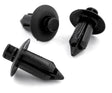 Push Fit Plastic Rivet, 8mm Hole, 16mm Collar, Black
