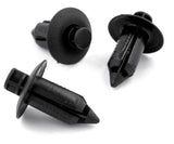 Push Fit Plastic Rivet, 8mm Hole, 16mm Collar, Black