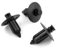 Push Fit Plastic Rivet, 8mm Hole, 21mm Collar, Black