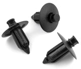 Push Fit Plastic Rivet, 8mm Hole, 21mm Collar, Black