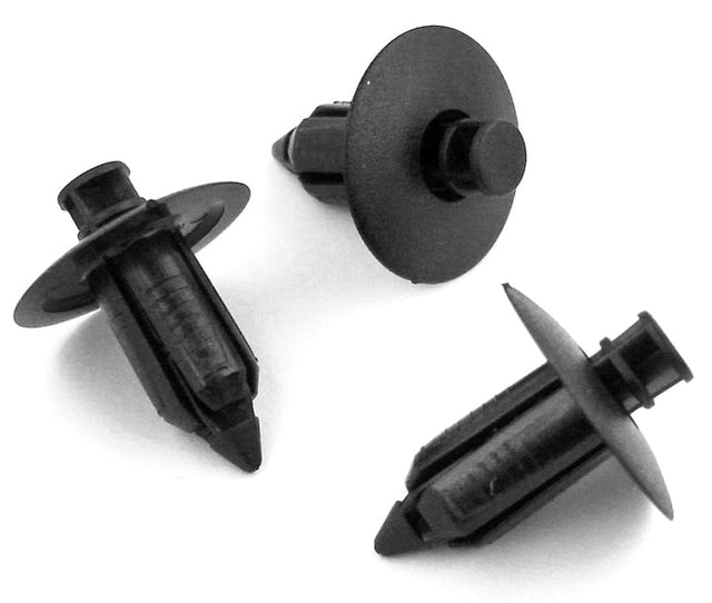 Push Fit Plastic Rivet, 8mm Hole, 21mm Collar, Black
