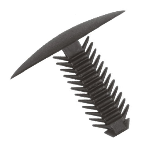Fir Tree Trim Clip, 7-8mm Hole, 28mm Head, Black
